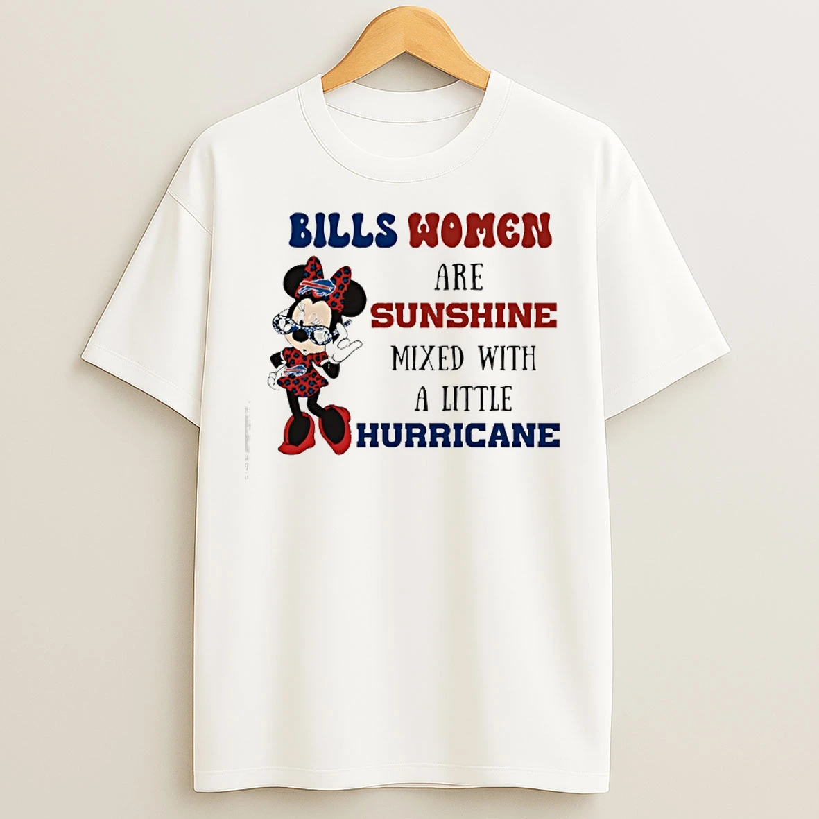 Classic Buffalo Bills X Minnie Mouse Bills Women Are Sunshine Mixed With A Little Hurricane T Shirts