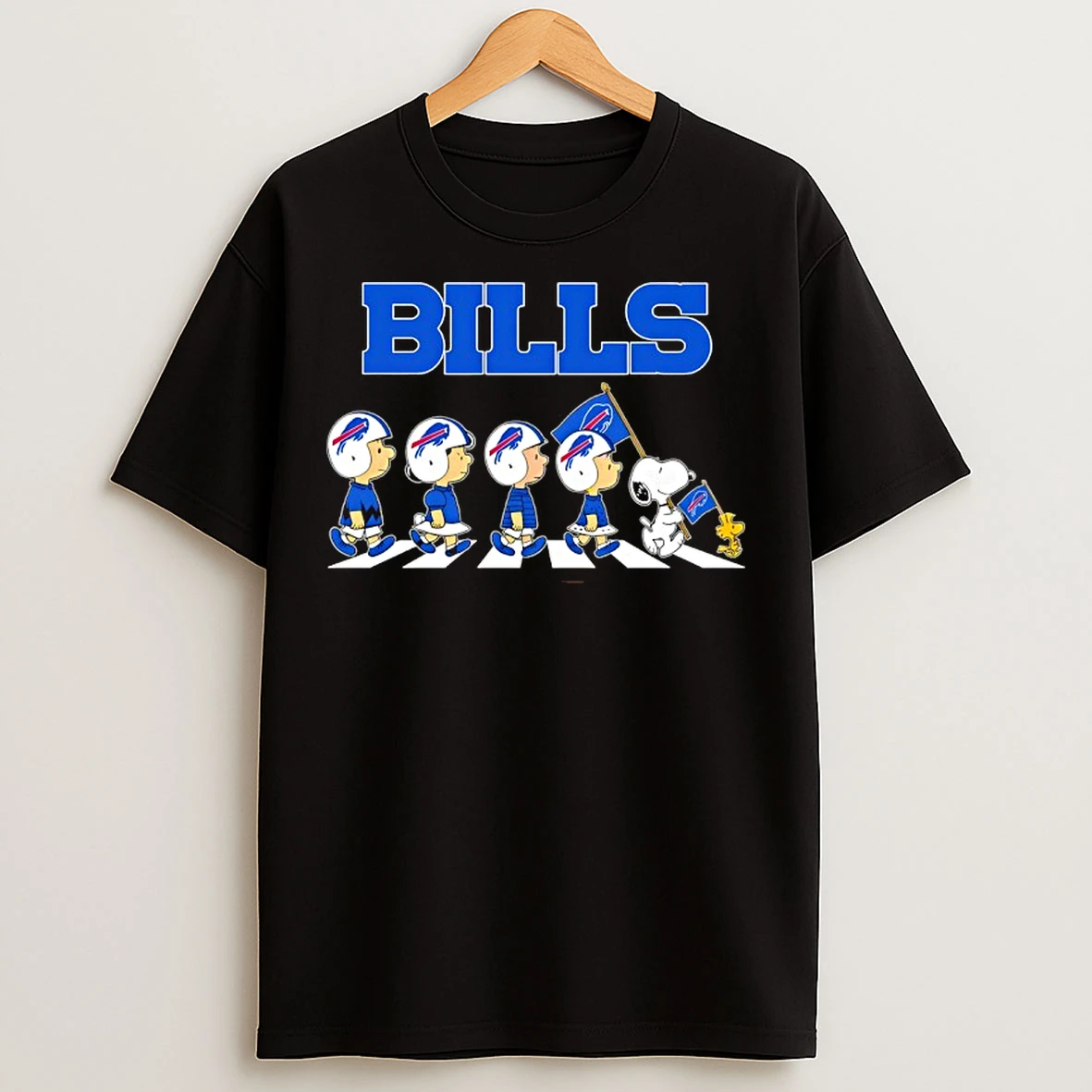 Classic Buffalo Bills X Peanuts Snoopy Abbey Road T Shirts