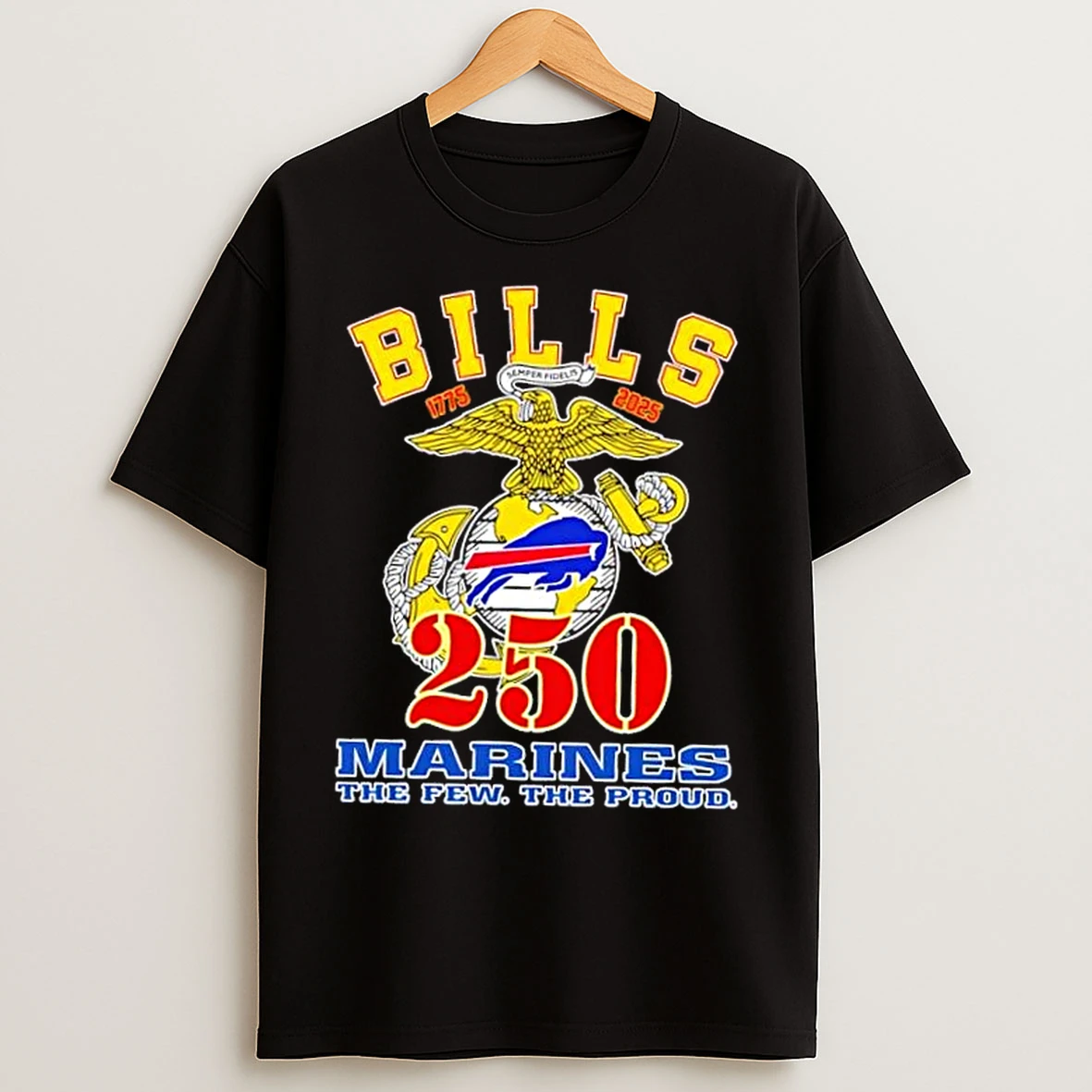 Classic Buffalo Bills X U S M C 250th Birthday Celebration T Shirts