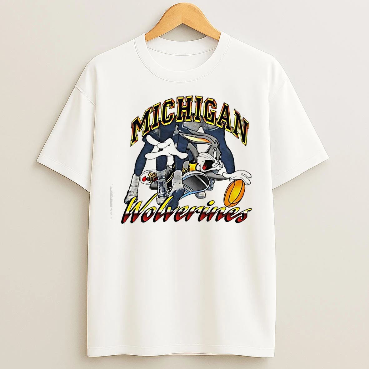 Classic Bugs Bunny Michigan Wolverines Basketball Funny T Shirts