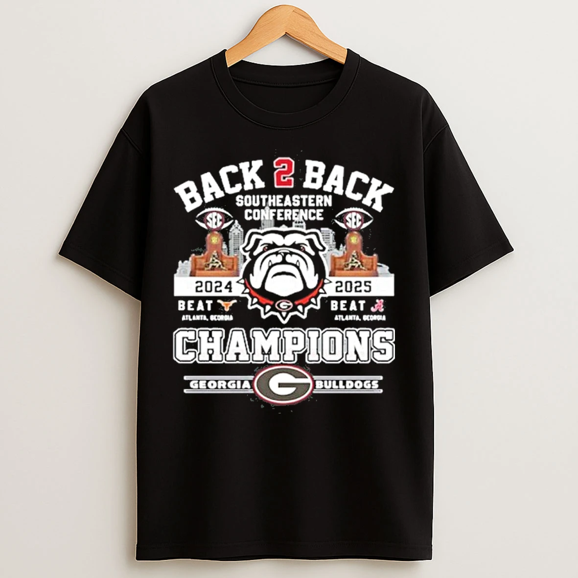 Classic Bulldogs B2b Sec Champs2 Southeastern Conference Champions T Shirts