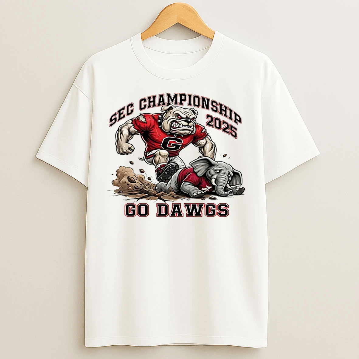 Classic Bulldogs Beat Alabama 2025 Sec Champions Go Dawgs T Shirts
