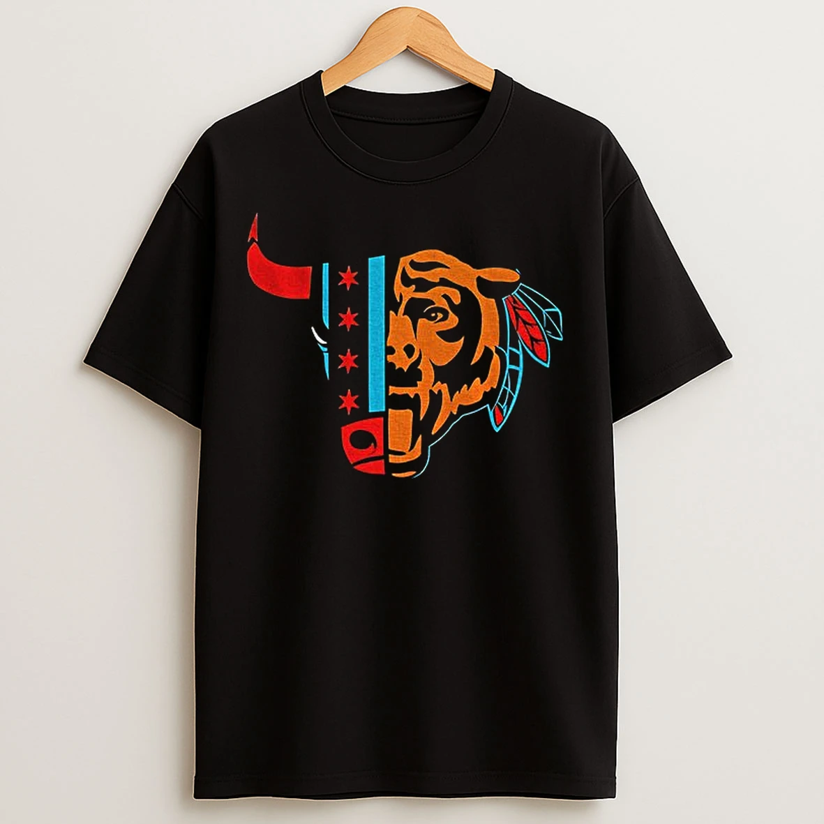 Classic Bulls Bears Blackhawks Chicago Mashup Football Nfl 2025 T Shirts