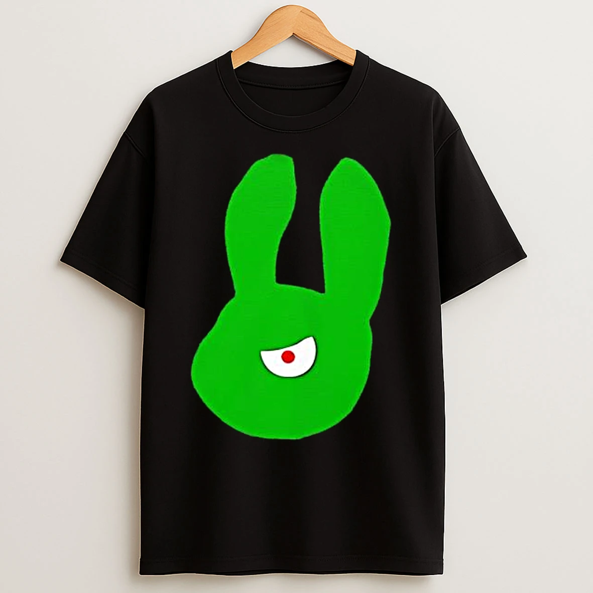 Classic Bunny Face Green T Shirts
