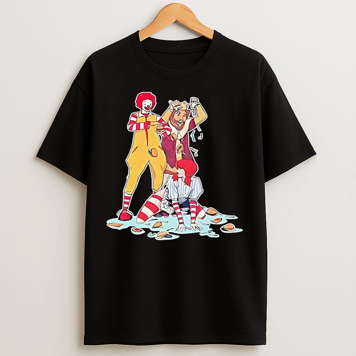 Classic Burgers And Fries Bath Towel Fast Food Parody T Shirts