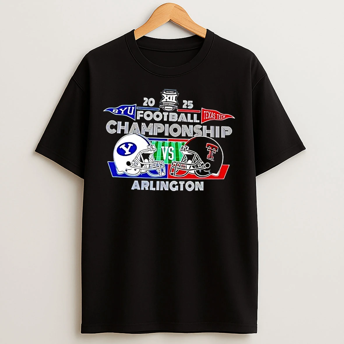 Classic Byu Cougars Vs Texas Tech Red Raiders 2025 Football Championship Arlingtom T Shirts