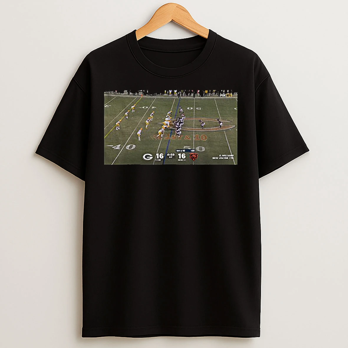Classic C Williams Green Bay Packers Vs Chicago Bears Nfl Football 16 16 T Shirts