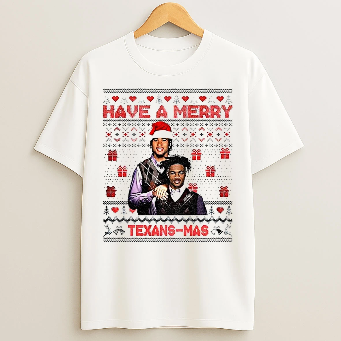 Classic Cj Stroud And Tank Dell Houston Texans Stepbrothers Have A Merry Texans Mas Christmas T Shirts