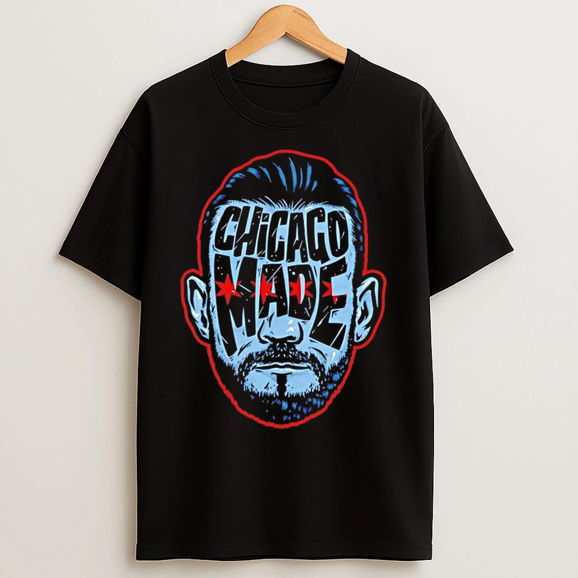 Classic Cm Punk Chicago Made Silhouette T Shirts