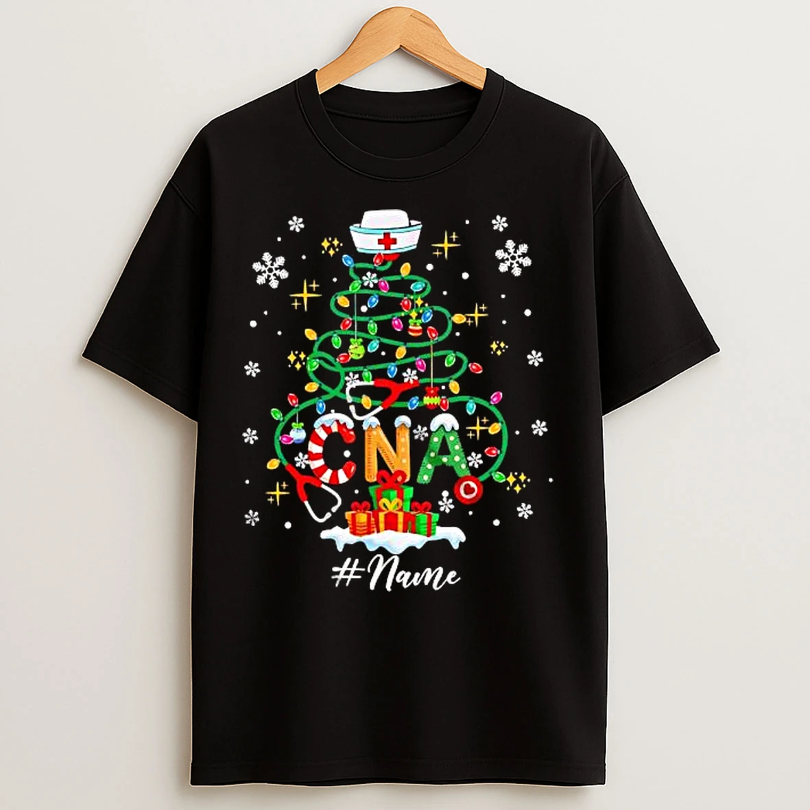 Classic Cna Stethoscope Christmas Tree T Shirts