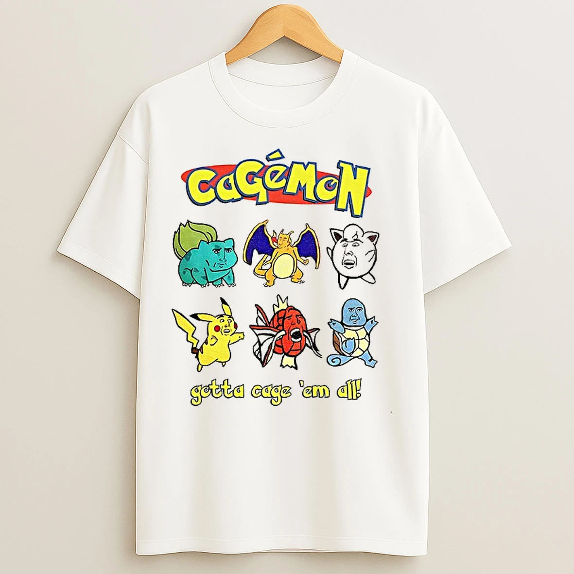 Classic Cagemon Gotta Cage Em All Nicholas Cage T Shirts