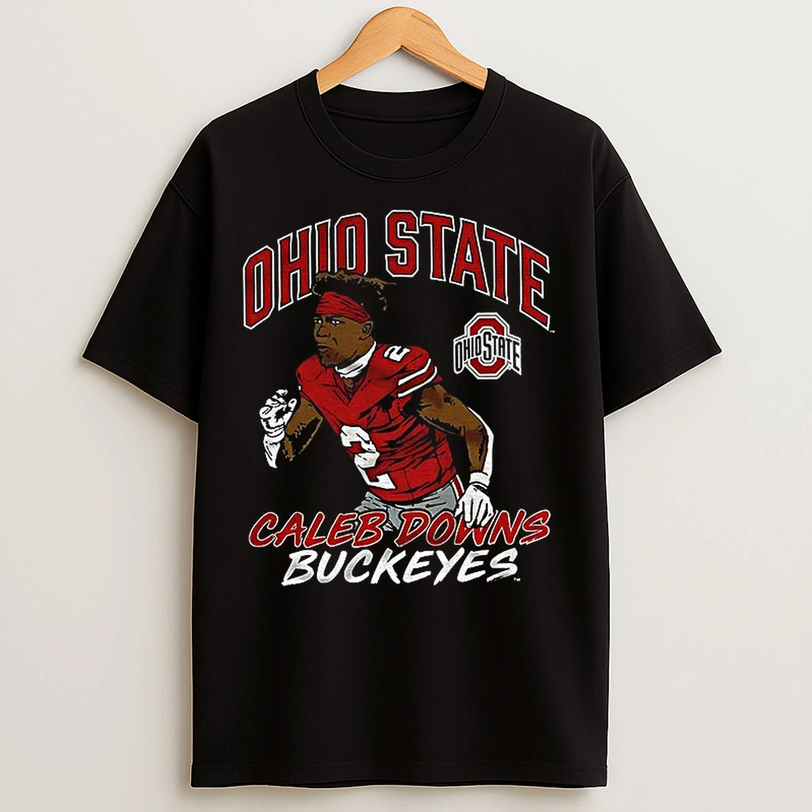 Classic Caleb Downs Running 2 Ohio State Buckeyes Football 2025 T Shirts