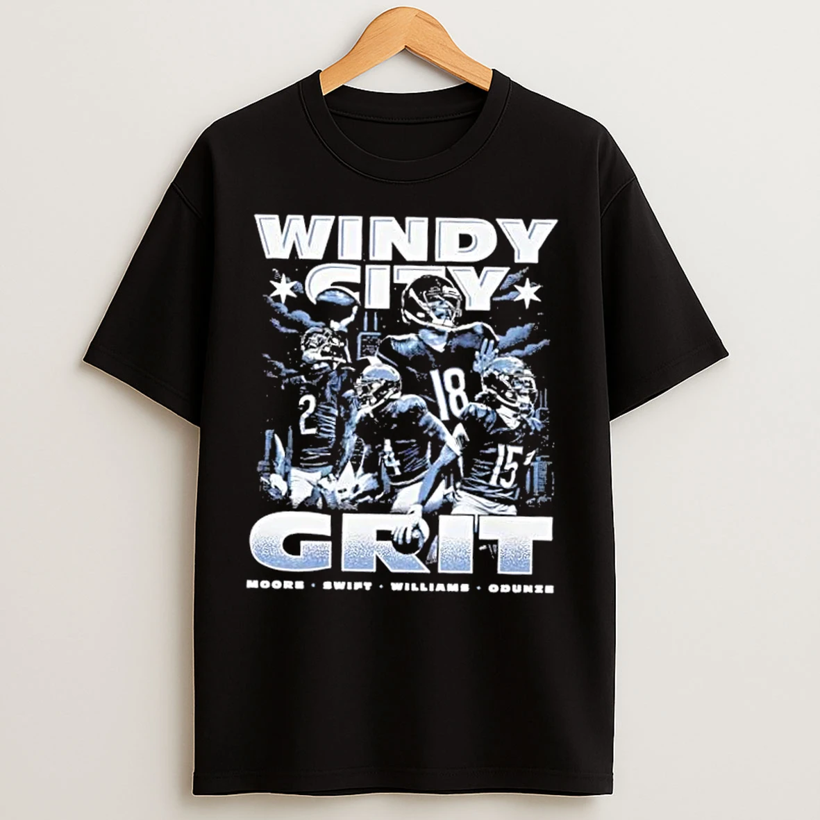 Classic Caleb Williams Chicago Bears Windy City Grit T Shirts