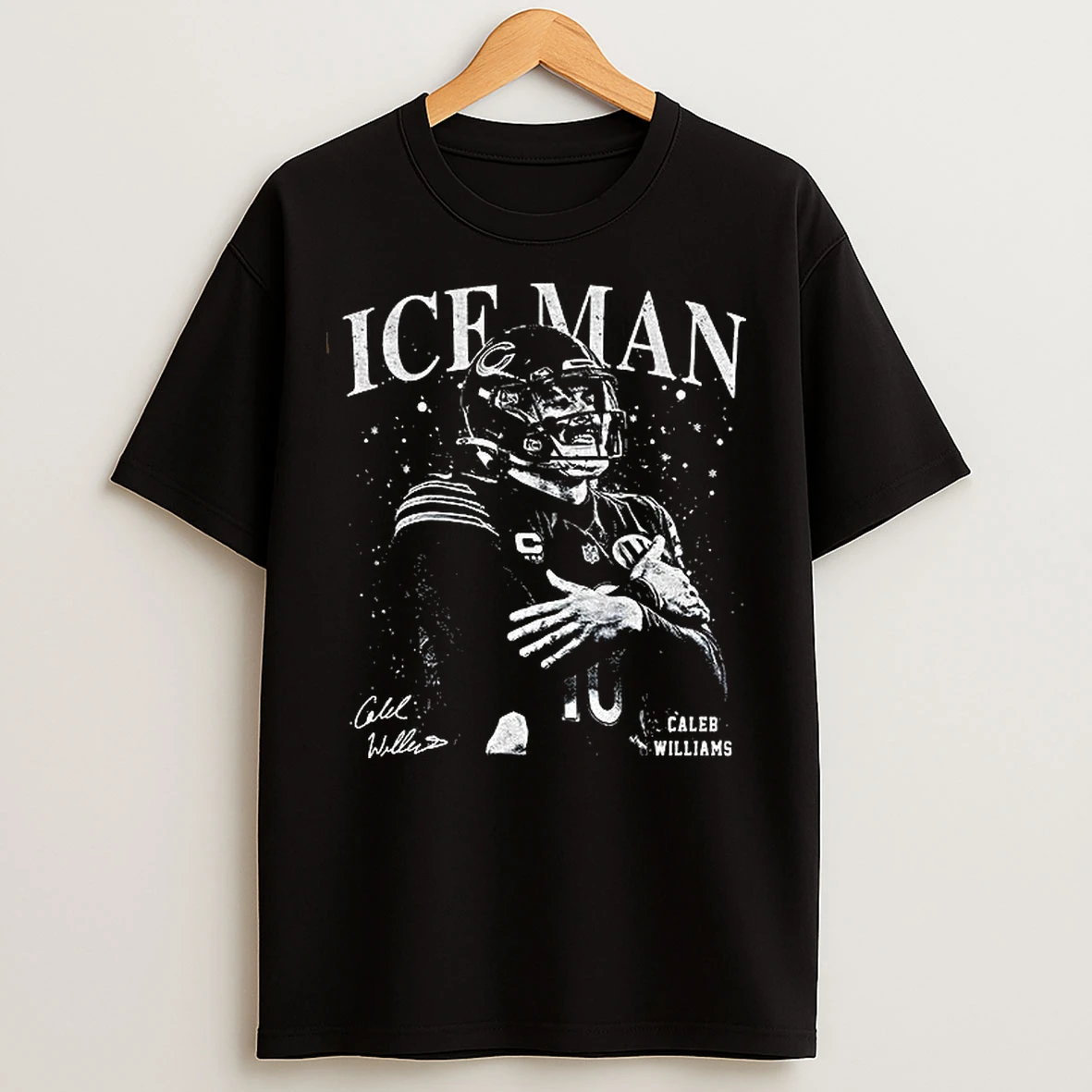 Classic Caleb Williams Football Vintage Ice Man Signature T Shirts