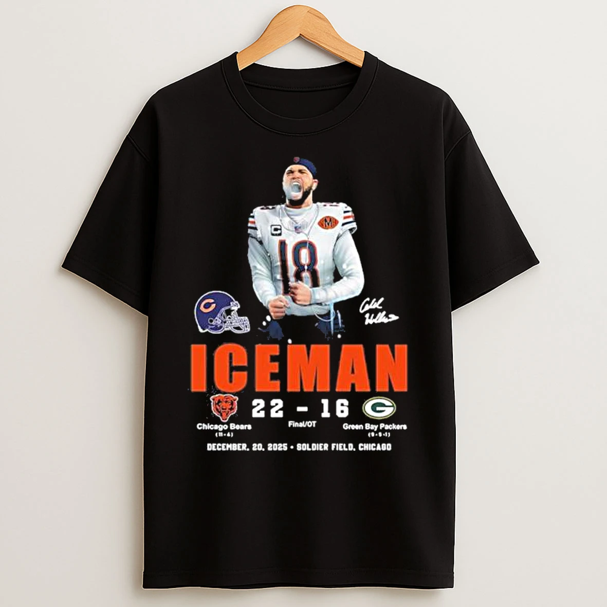 Classic Caleb Williams Iceman Bears 22 16 Packers T Shirts