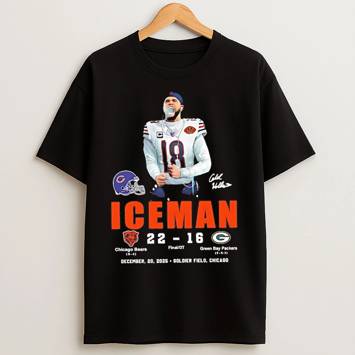 Classic Caleb Williams Iceman Chicago Bears Vs Green Bay Packers T Shirts
