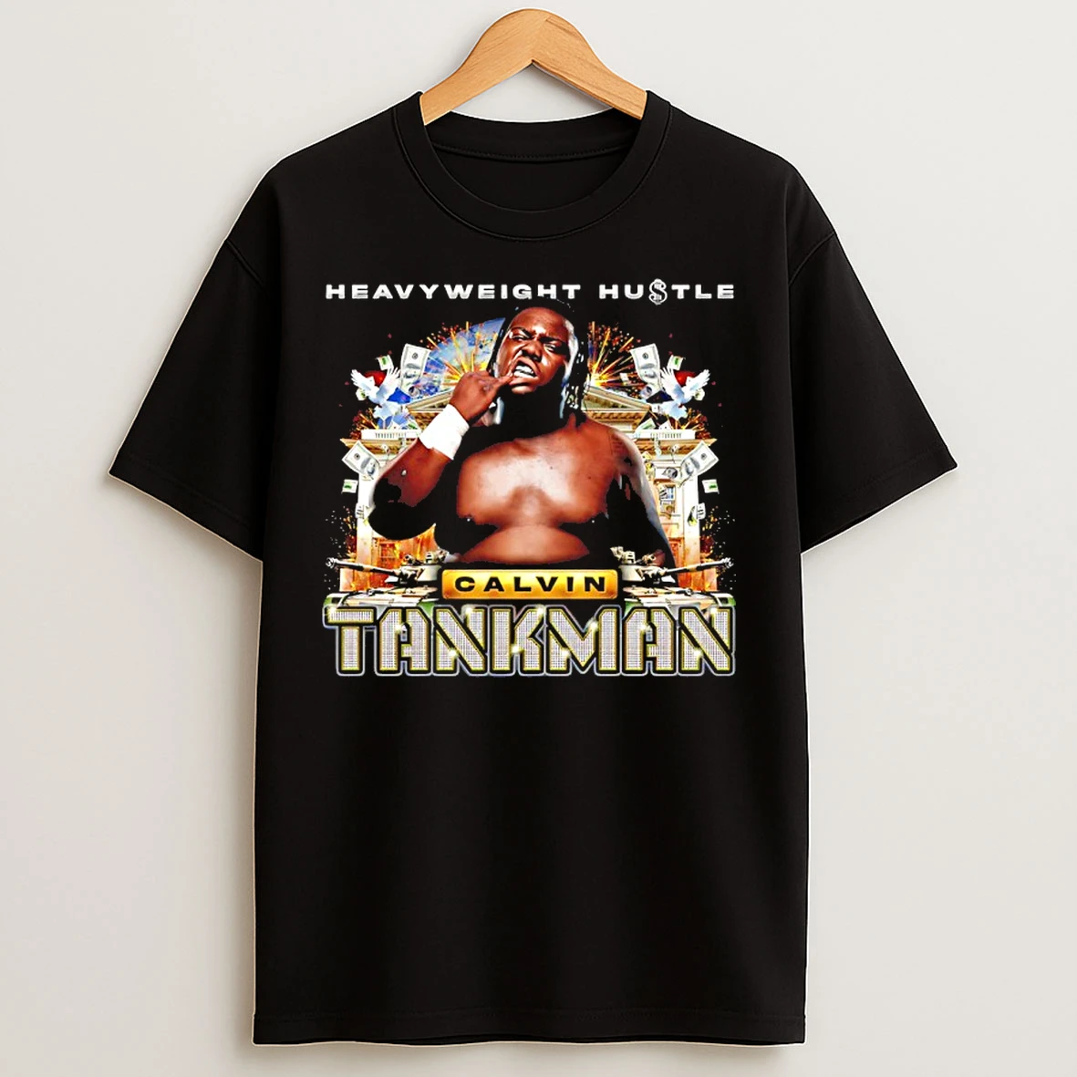 Classic Calvin Tankman Heavyweight Hustle 90s Hip Hop T Shirts