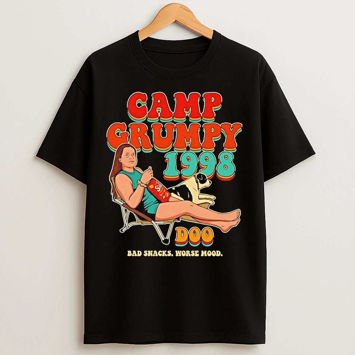 Classic Camp Grumpy 1998 Doo Bad Snack Worse Mood T Shirts