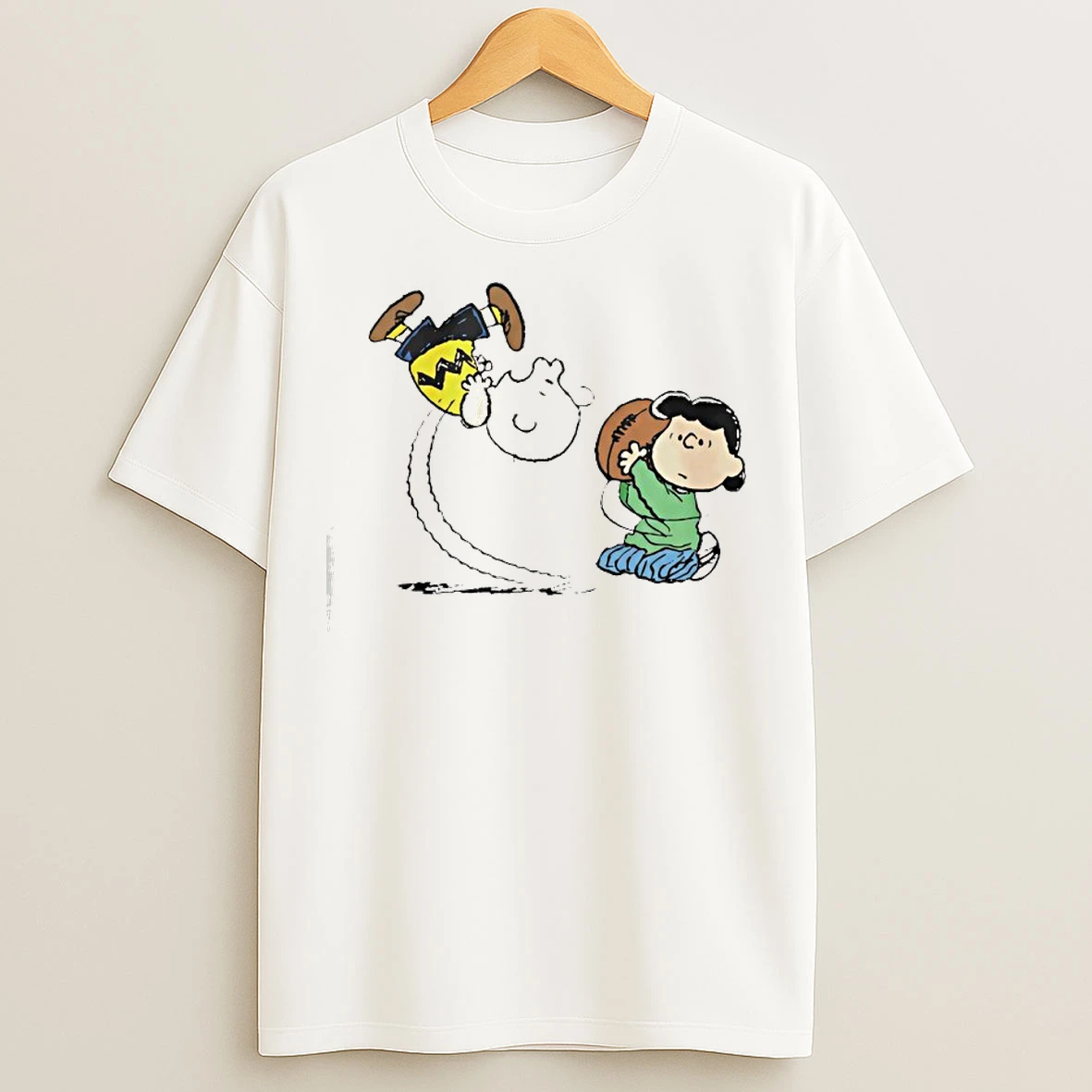 Classic Can I Kick It Charlie Brown Vs Lucy Aarhg Graphic T Shirts