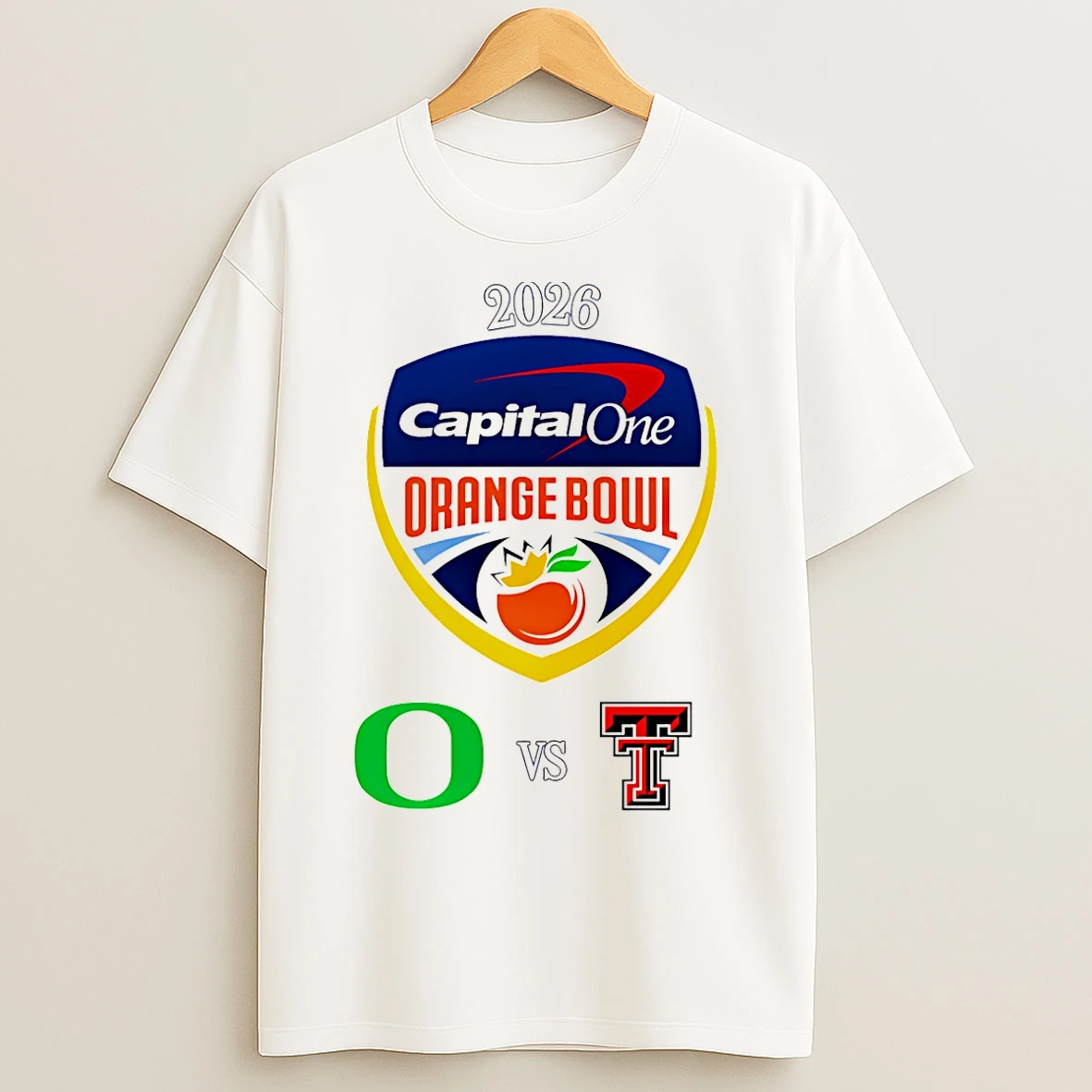 Classic Capital One Orange Bowl 2026 Oregon Vs Texas Tech T Shirts
