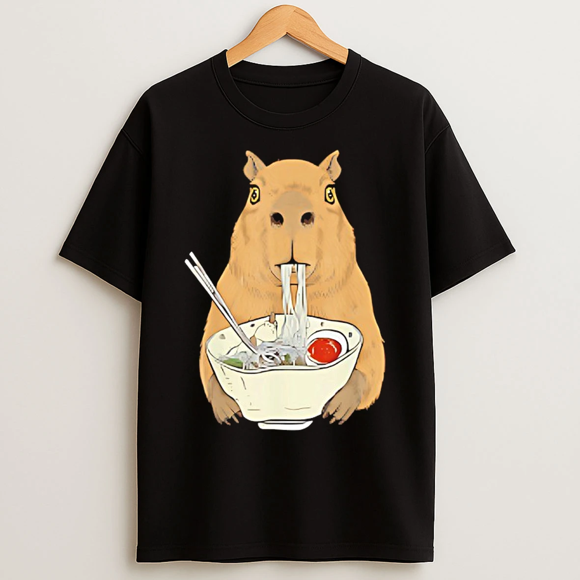 Classic Capybara Ramen Japanese T Shirts
