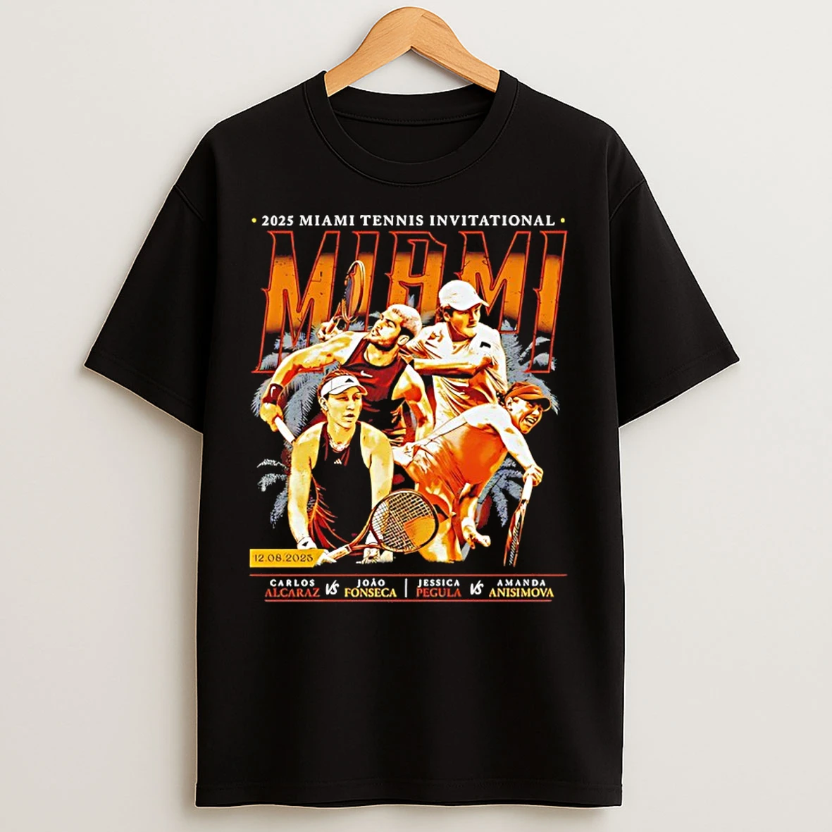 Classic Carlos Alcaraz Vs Joao Fonseca And Jessica Pegula Vs Amanda Anisimova 2025 Miami Tennis Invitational T Shirts
