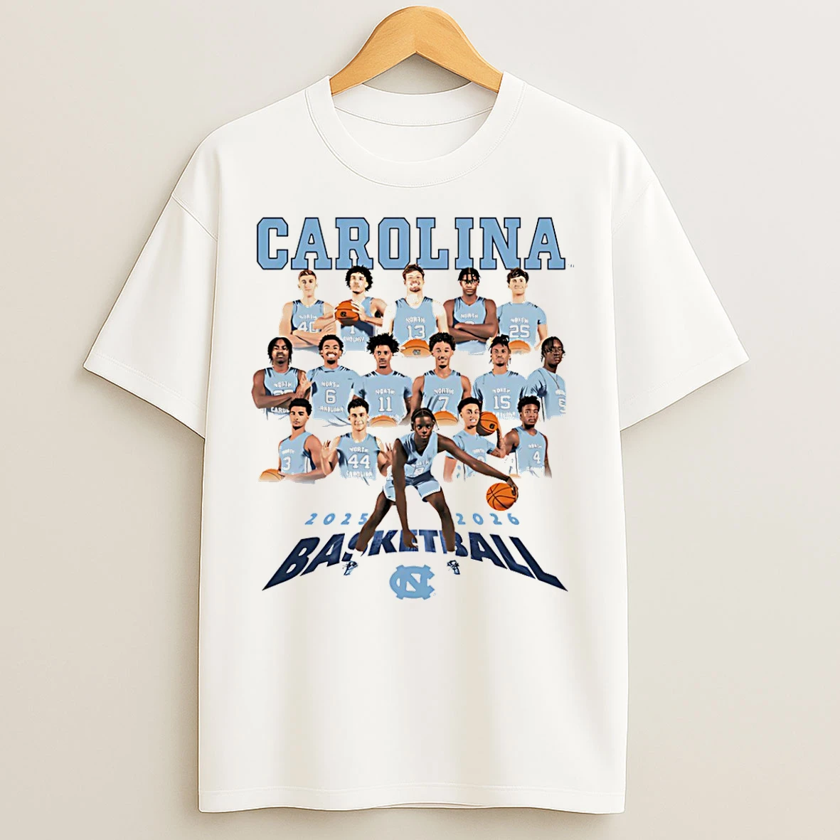 Classic Carolina Basketball Unc Mbb 2025 2026 Graphic T Shirts