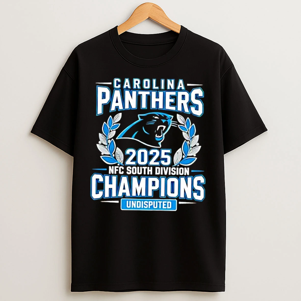 Classic Carolina Panthers 2025 Nfc South Division Champions Undisputed T Shirts