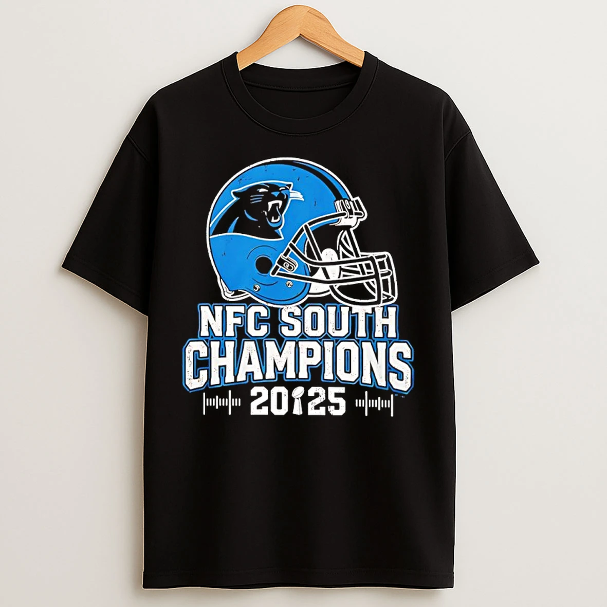Classic Carolina Panthers Nfc South 2025 Champions Helmet T Shirts