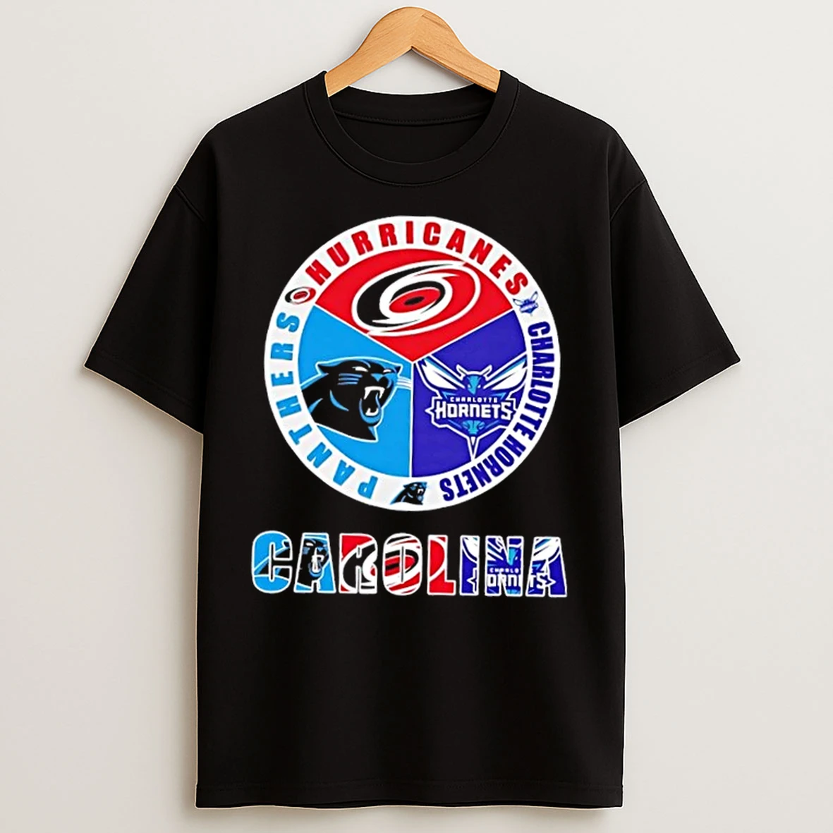 Classic Carolina City Sports Hurricanes Charlotte Hornets Panthers Logo T Shirts