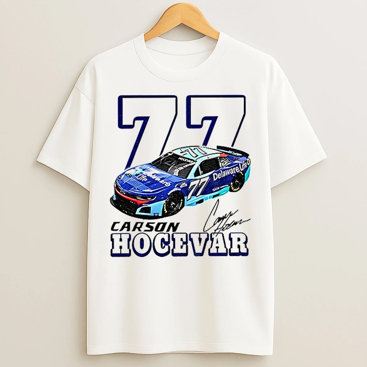 Classic Carson Hocevar 77 Nascar Racing Signature T Shirts