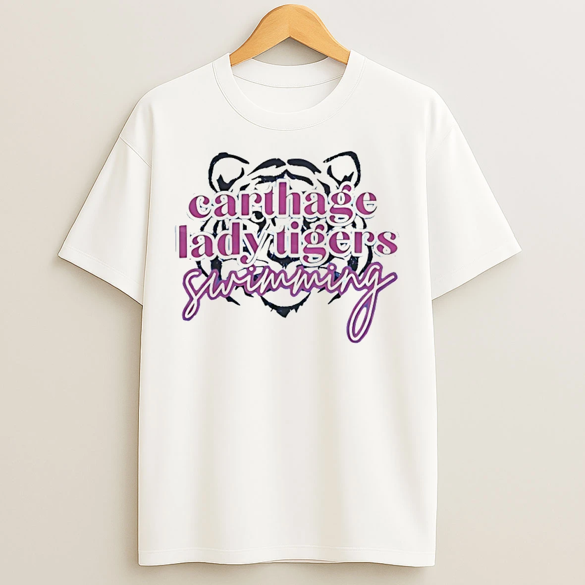 Classic Carthage Lady Tigers Swimming T Shirts