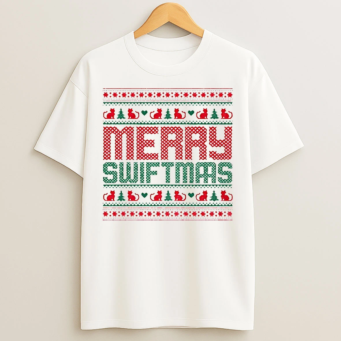 Classic Cat Merry Swiftmas Merry Christmas Parody T Shirts