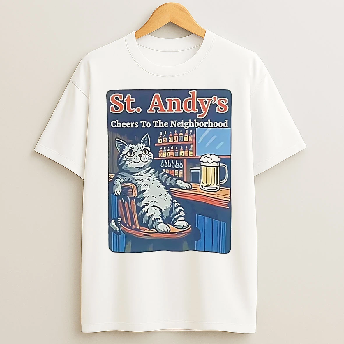 Classic Cat St Andys Cheers To The Neighborhood T Shirts