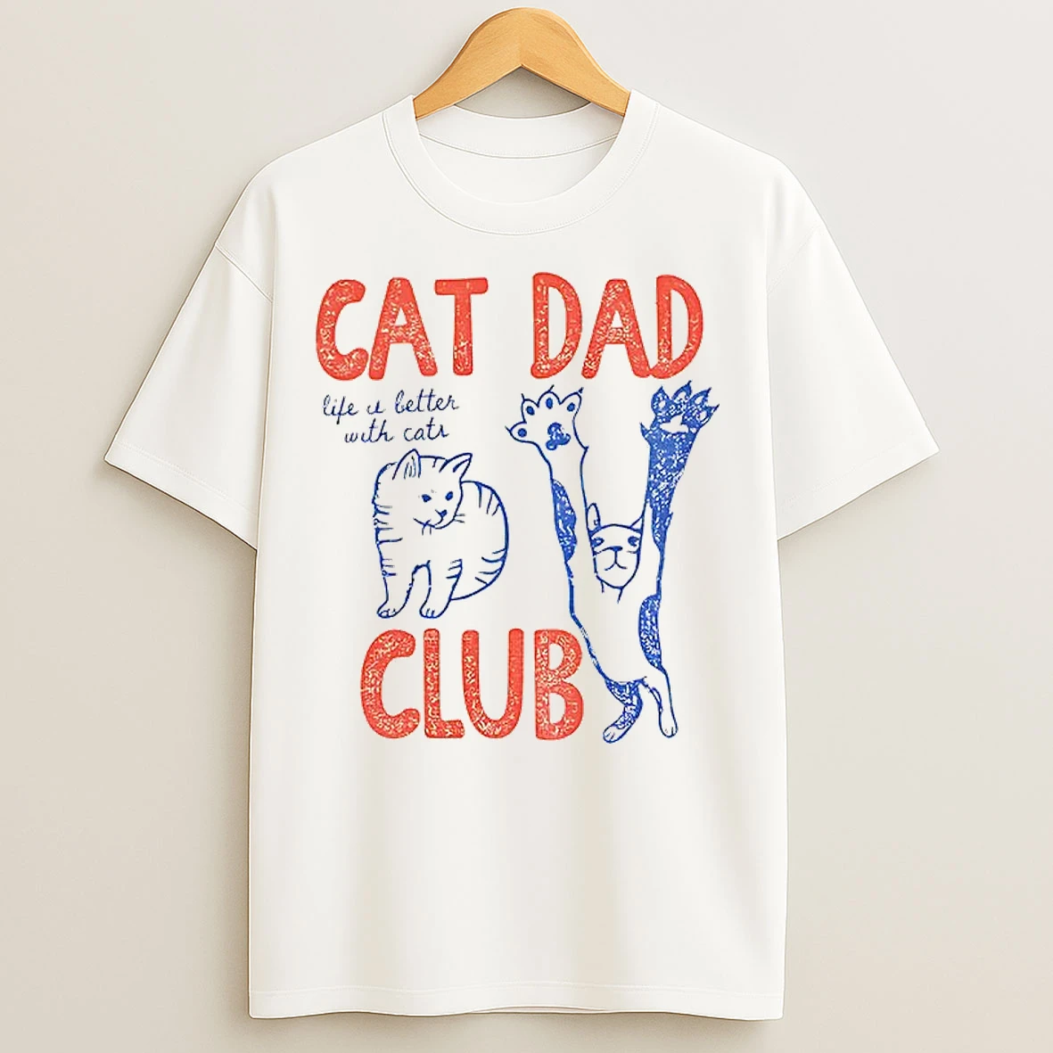 Classic Cat Dad Club Life It Letter With Cats T Shirts