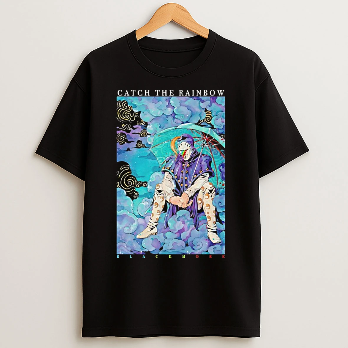 Classic Catch The Rainbow Black More T Shirts