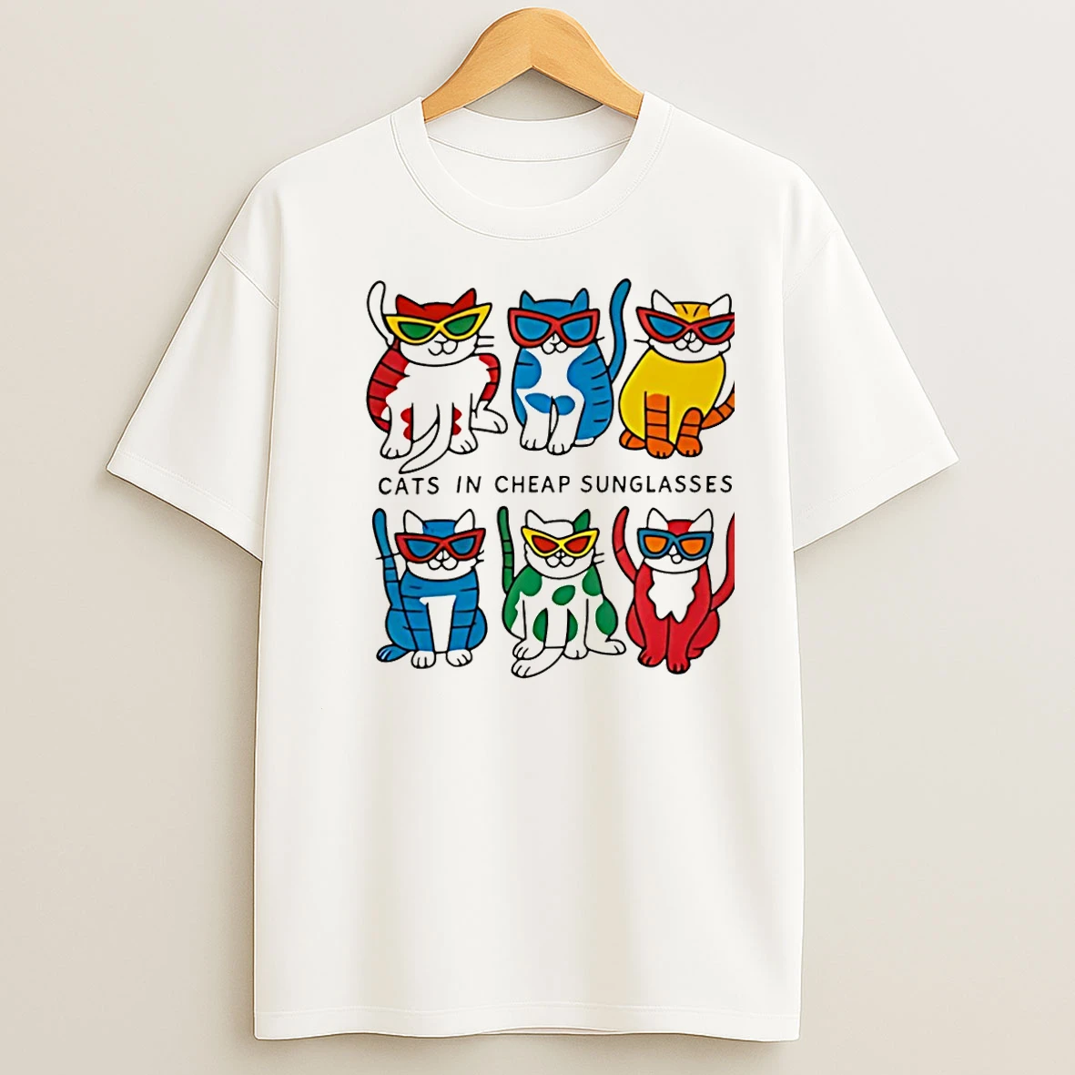 Classic Cats In Cheap Sunglasses Christmas T Shirts