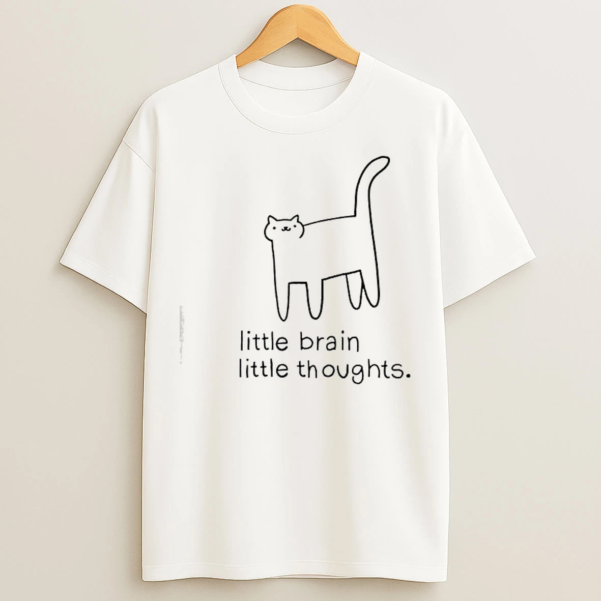 Classic Cats Little Brain Little Thoughts Graphic T Shirts