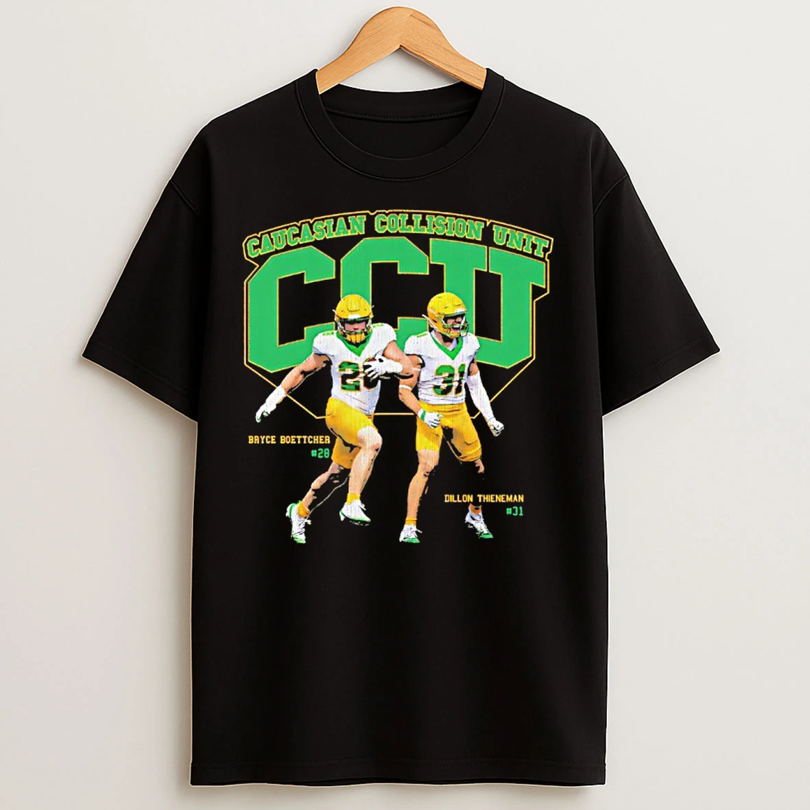 Classic Caucasian Collision Unit Oregon Ducks T Shirts