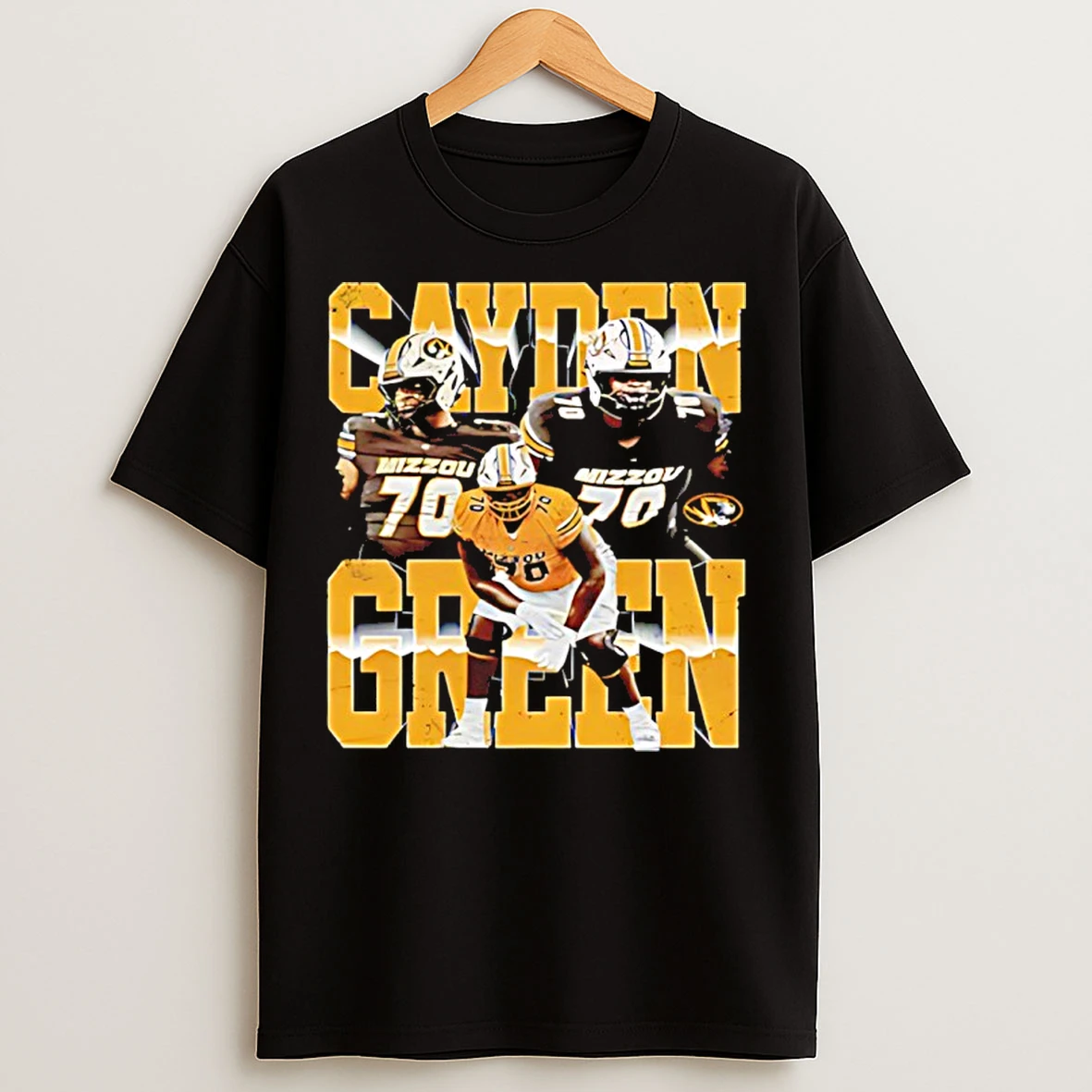 Classic Cayden Green Mizzou Tigers Player Collage T Shirts