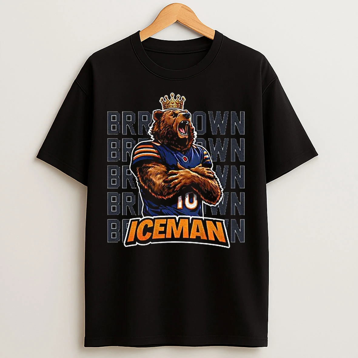 Classic Celeb Williams Iceman Bears Crown Chicago Bears Football Nfl 2025 Brrrr Down Iceman T Shirts
