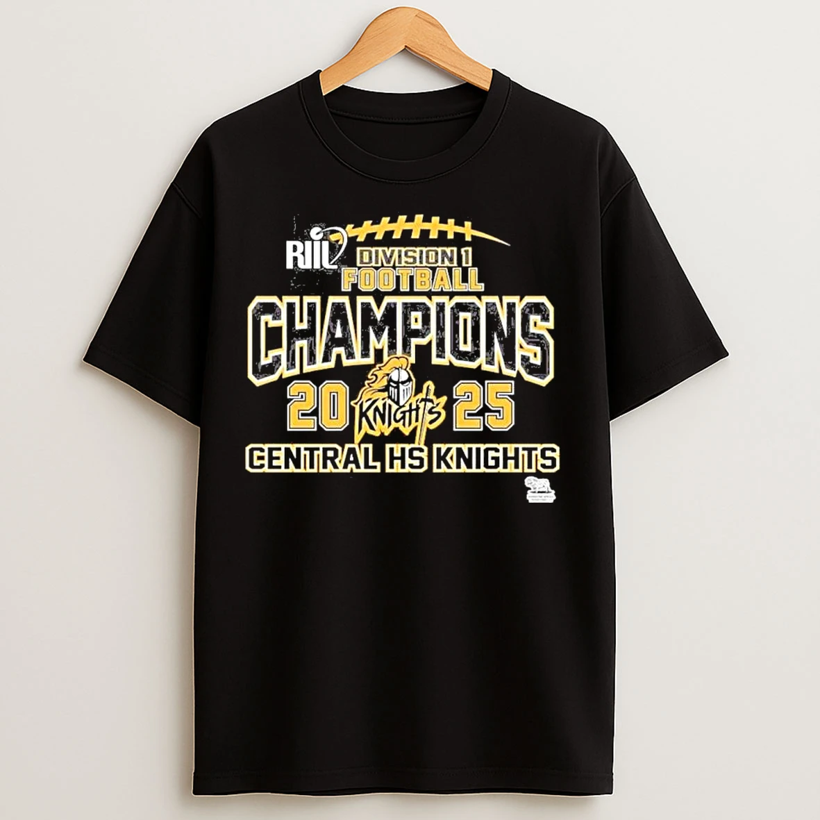 Classic Central Hs Knights 2025 Riil Division 1 Football Champions T Shirts