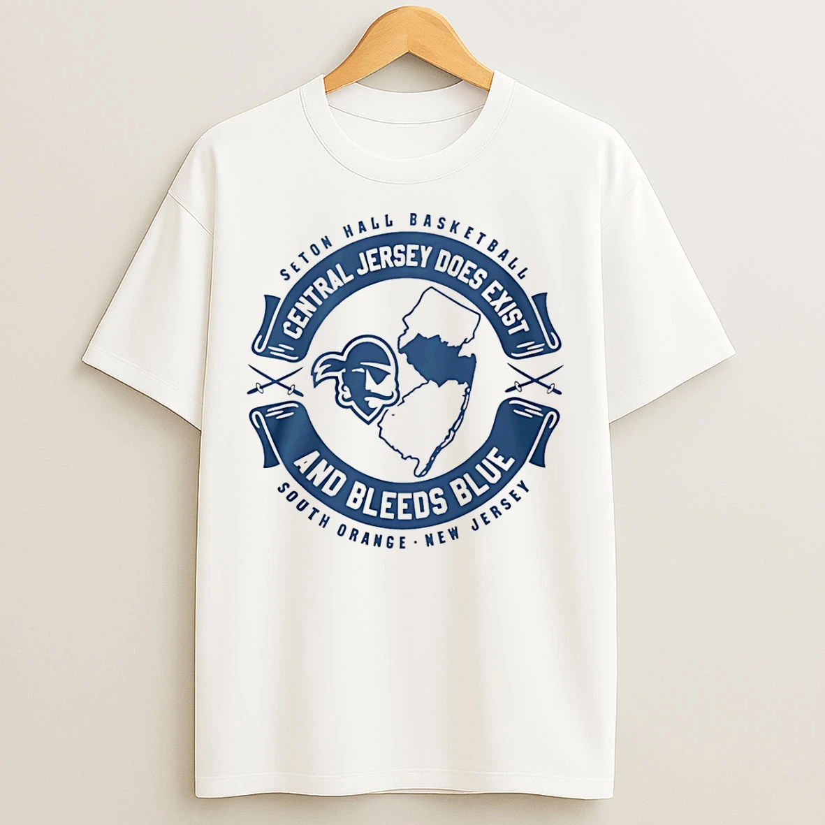 Classic Central Jersey Does Exist And Bleeds Blue Seton Hall Basketball T Shirts