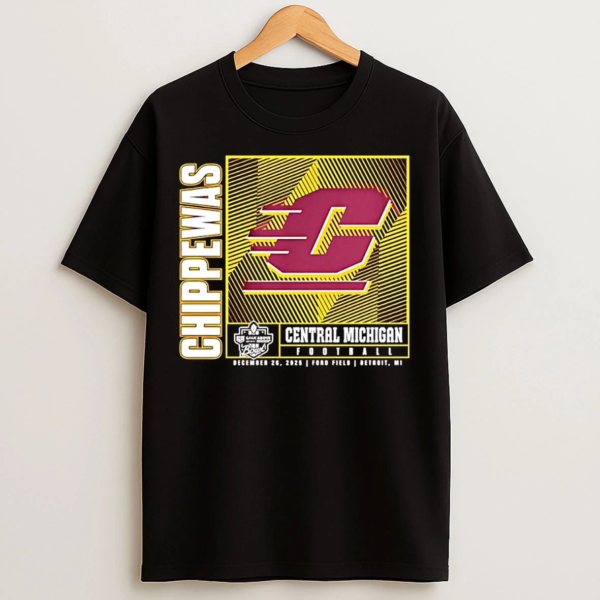 Classic Central Michigan Chippewas 2025 Gameabove Sports Bowl Line Art T Shirts