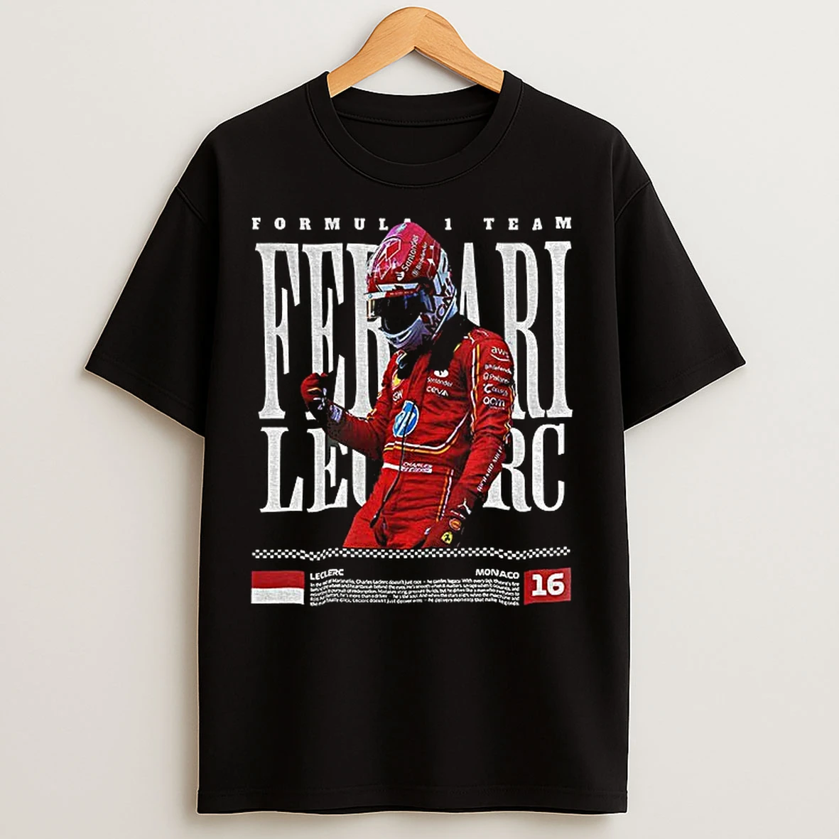 Classic Charles Leclerc Ferrari F1 Mclaren Racing World Champion T Shirts