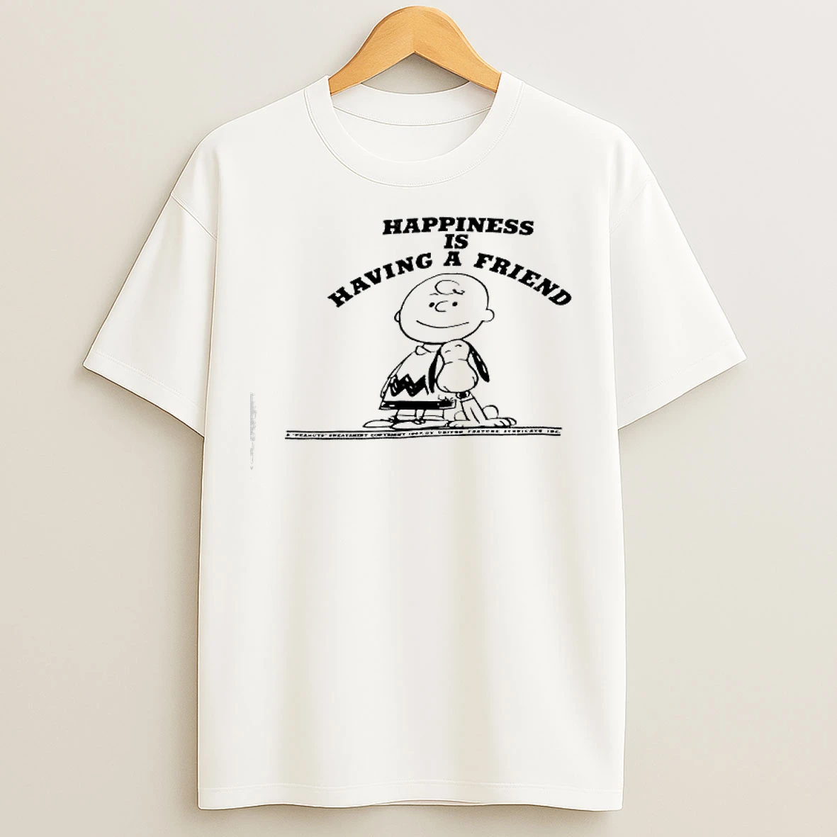 Classic Charlie Brown And Snoopy Happiness Is Having A Friend T Shirts