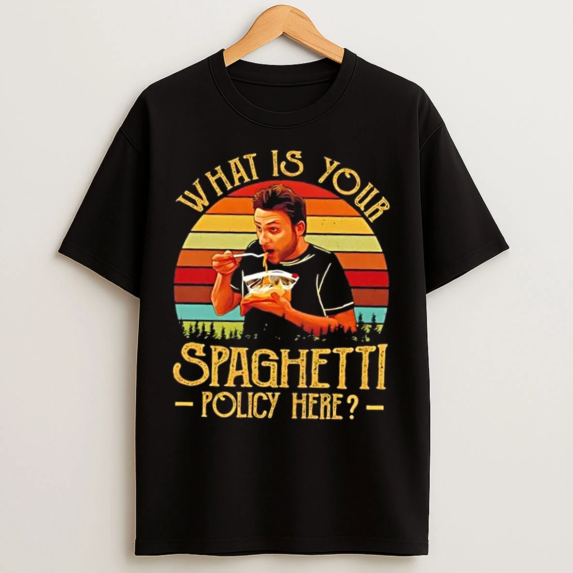 Classic Charlie Kelly What Is Your Spaghetti Policy Here Retro T Shirts