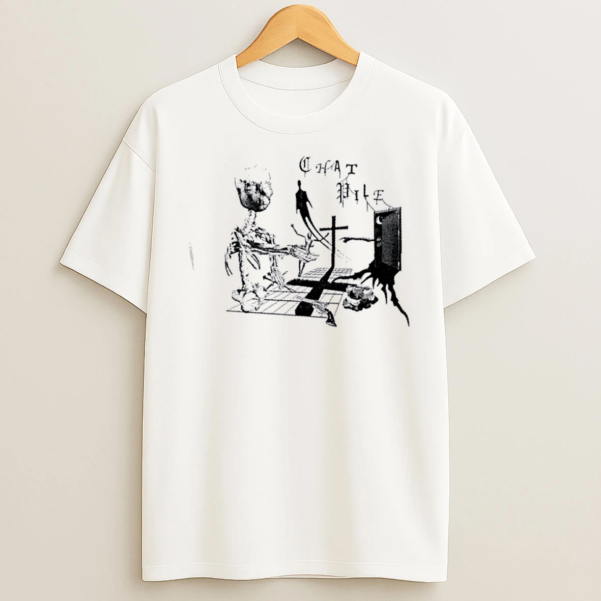 Classic Chat Pile Ivory Crosses T Shirts