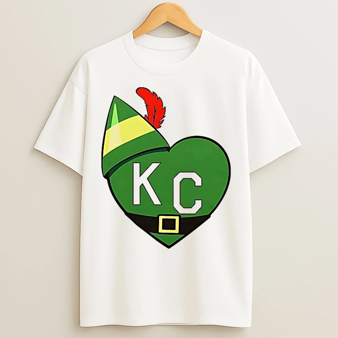 Classic Cheerful Buddy The Elf Kc Heart Christmas T Shirts
