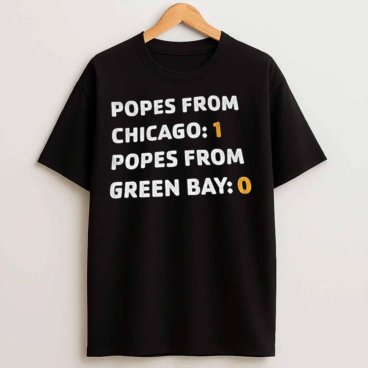 Classic Chicago Bears 1 0 Popes From Chicago T Shirts